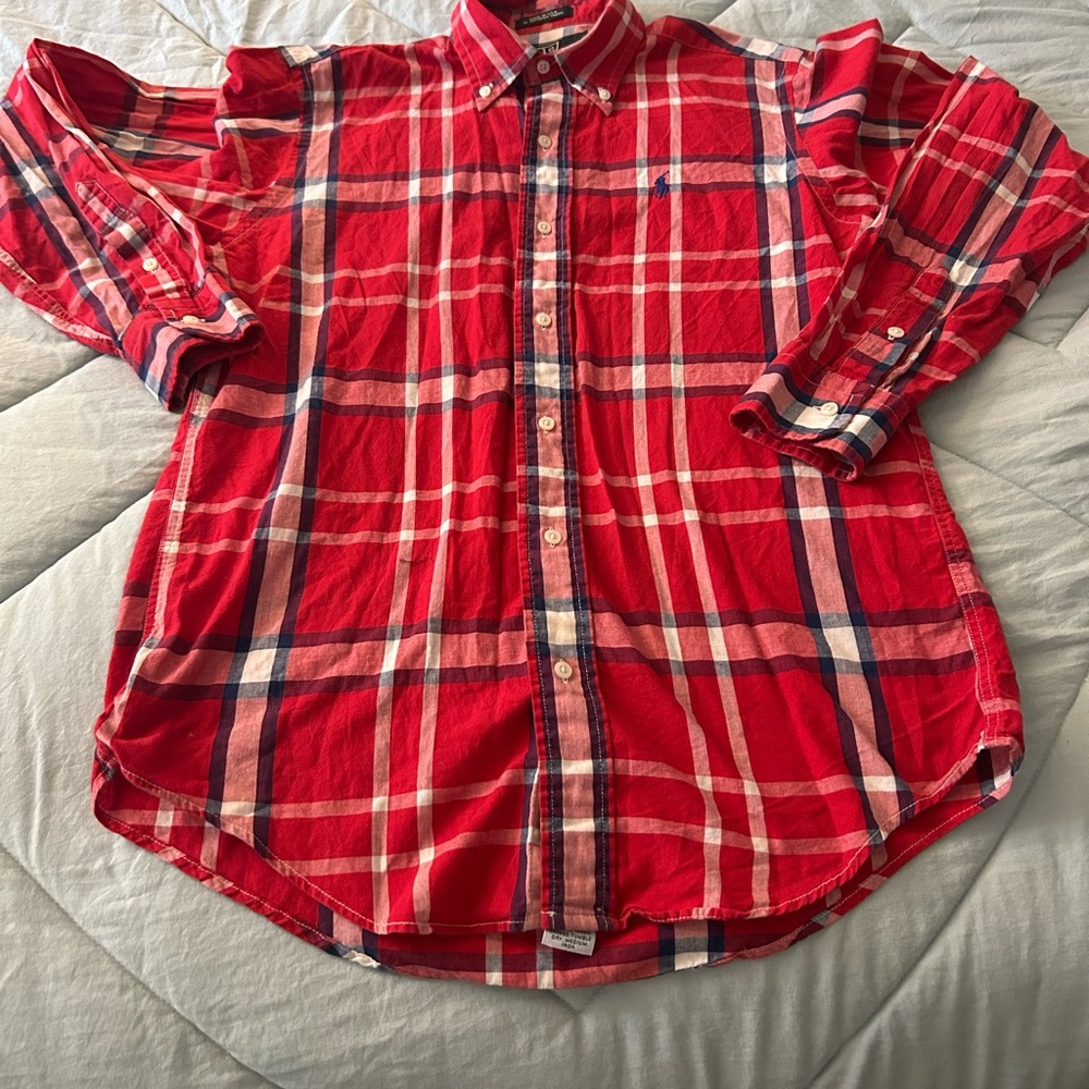 Ralph Lauren Red and Blue Plaid Shirt